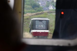 Snowdon Mountain Railway - Zugbegegnung